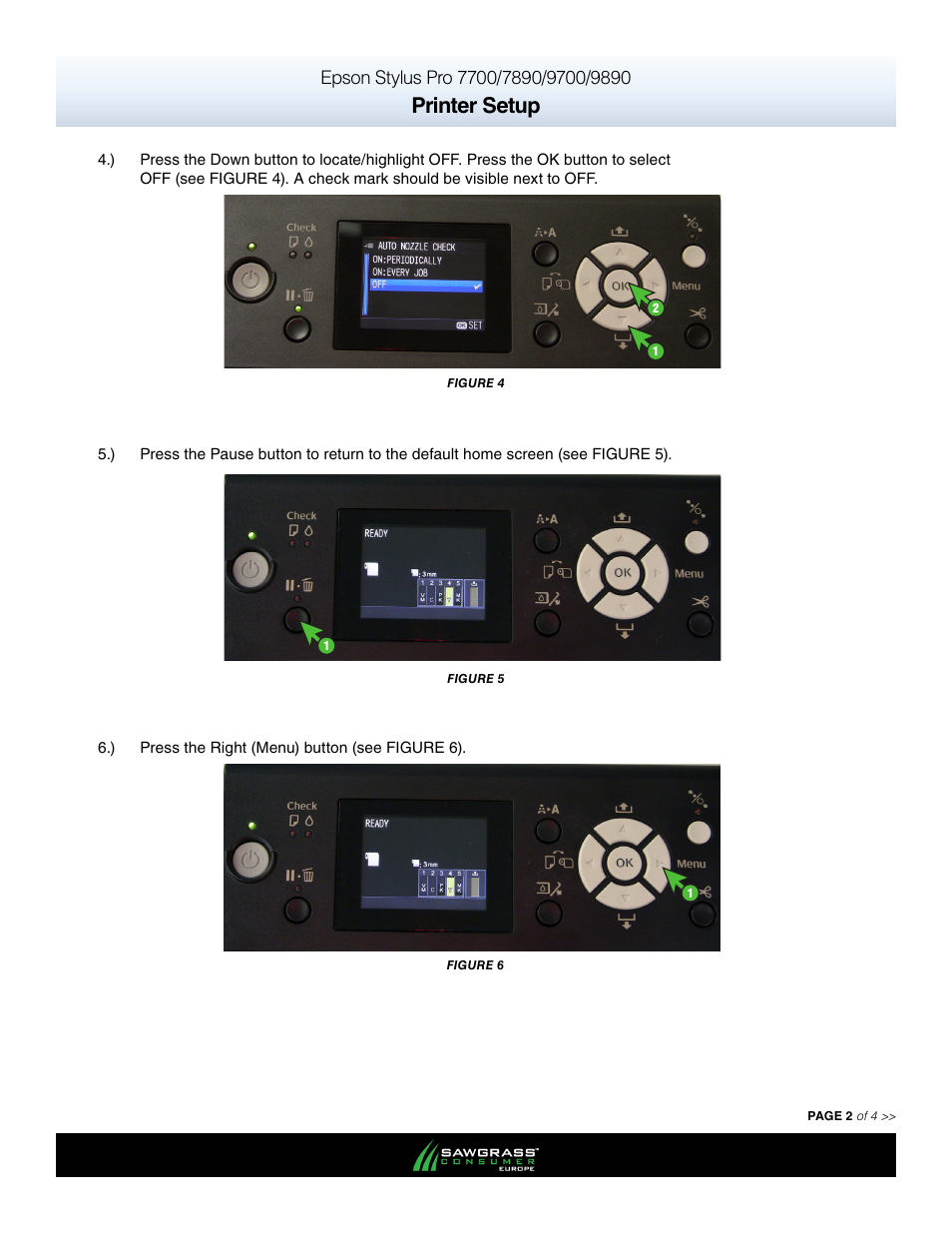 Printer setup | Xpres SubliJet E Epson Stylus Pro 9890 (Windows ICC Profile Setup): Printer Setup Guide User Manual | Page 2 / 4