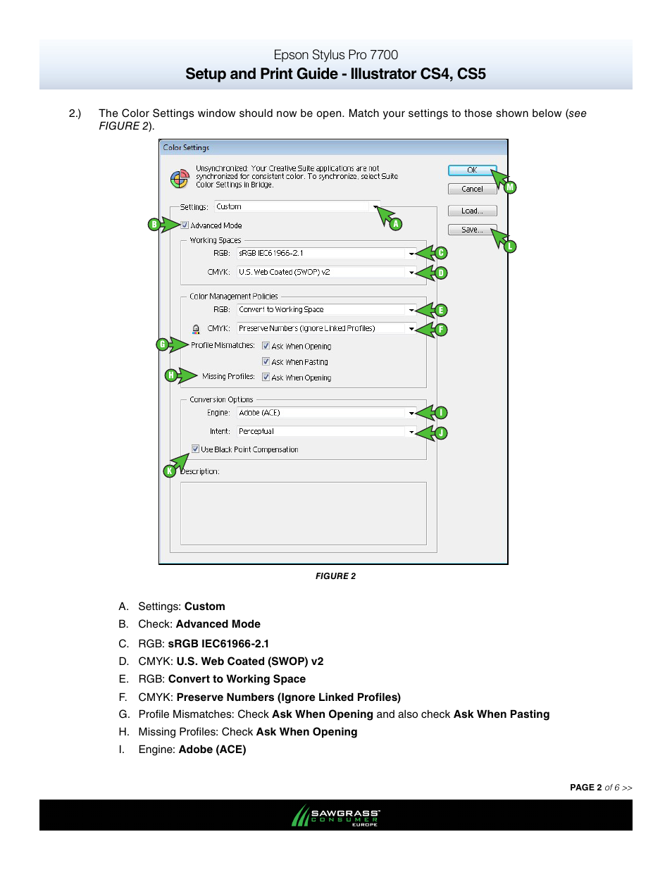 Setup and print guide - illustrator cs4, cs5, Epson stylus pro 7700 | Xpres SubliJet E Epson Stylus Pro 7700 (Windows Power Driver Setup): Print & Setup Guide Illustrator CS4 - CS5 User Manual | Page 2 / 6
