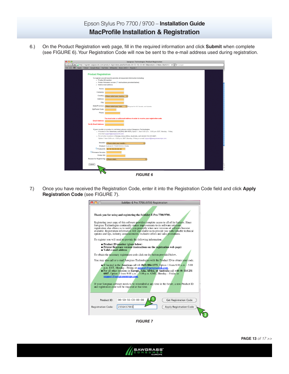 Macprofile installation & registration | Xpres SubliJet E Epson Stylus Pro 7900 (Mac ICC Profile Setup): Printer/Profile Installation Guide User Manual | Page 13 / 17