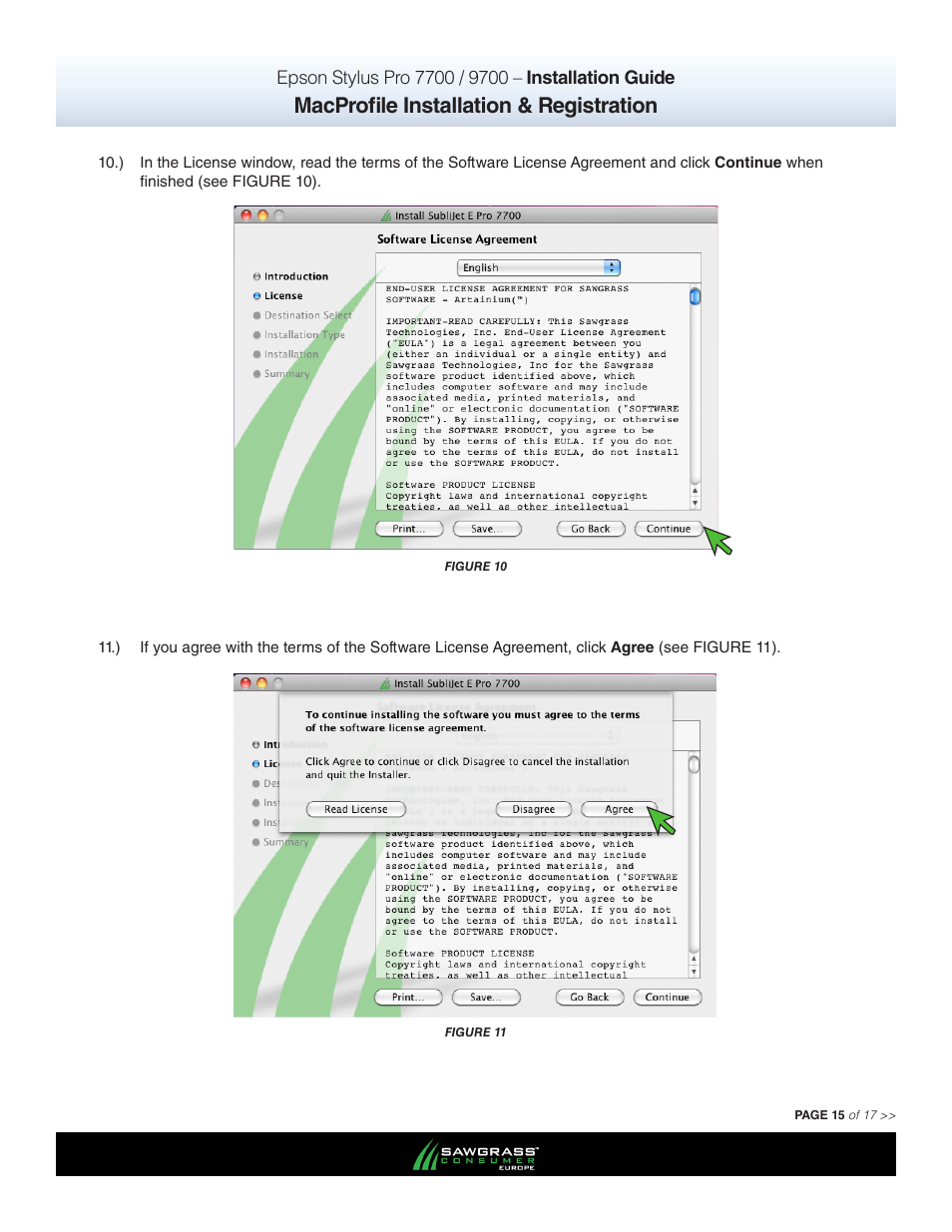 Macprofile installation & registration | Xpres SubliJet E Epson Stylus Pro 7900 (Mac ICC Profile Setup): Printer/Profile Installation Guide User Manual | Page 15 / 17