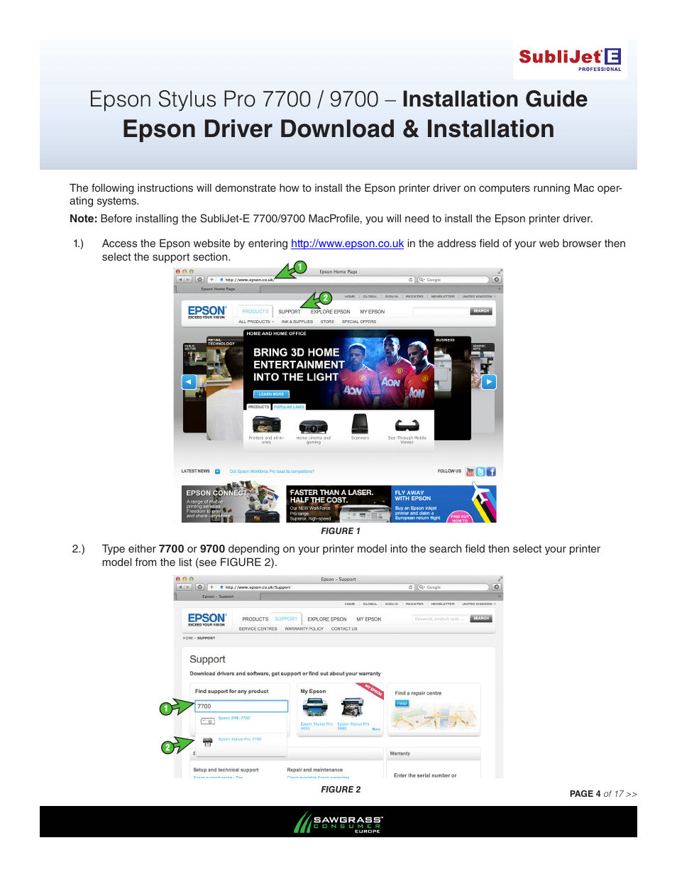 Epson driver download & installation | Xpres SubliJet E Epson Stylus Pro 7900 (Mac ICC Profile Setup): Printer/Profile Installation Guide User Manual | Page 4 / 17