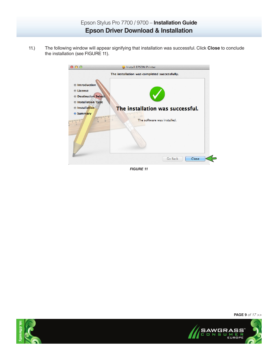 Epson driver download & installation | Xpres SubliJet E Epson Stylus Pro 7900 (Mac ICC Profile Setup): Printer/Profile Installation Guide User Manual | Page 9 / 17