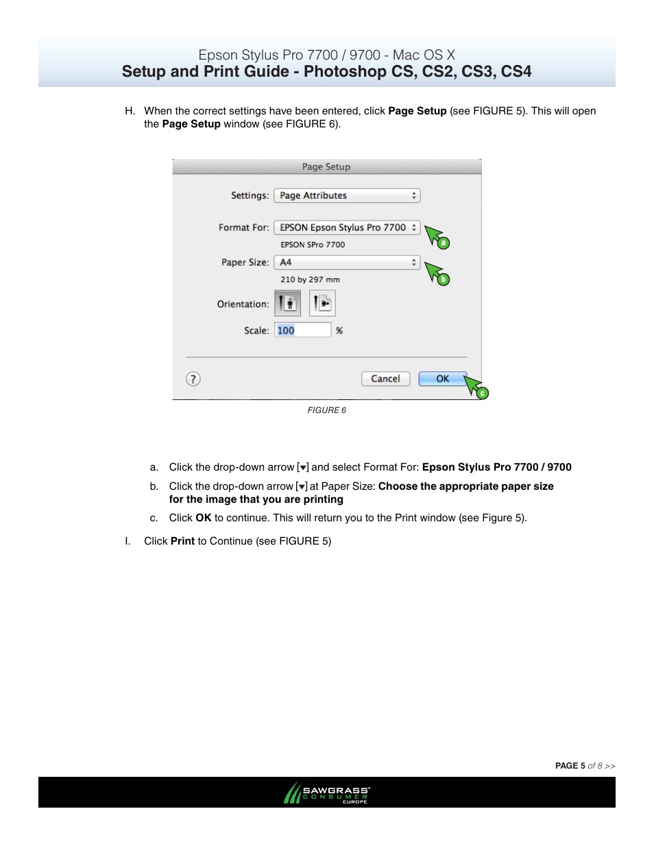 Xpres SubliJet E Epson Stylus Pro 7900 (Mac ICC Profile Setup): Print & Setup Guide Photoshop CS - CS4 User Manual | Page 5 / 8