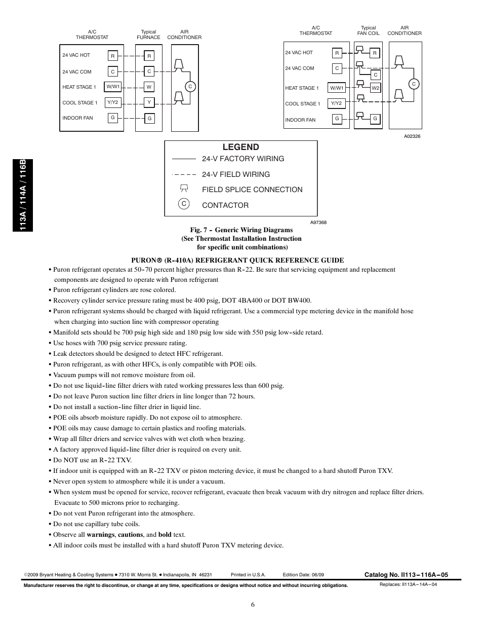 Legend | Bryant Legacy Air Conditoner H3A User Manual | Page 6 / 6