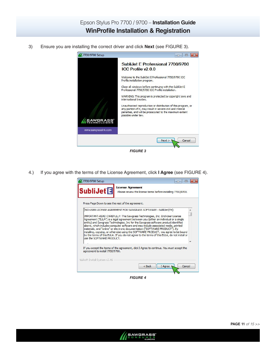 Winprofile installation & registration | Xpres SubliJet E Epson Stylus Pro 7900 (Windows ICC Profile Setup): Printer/Profile Installation Guide User Manual | Page 11 / 15
