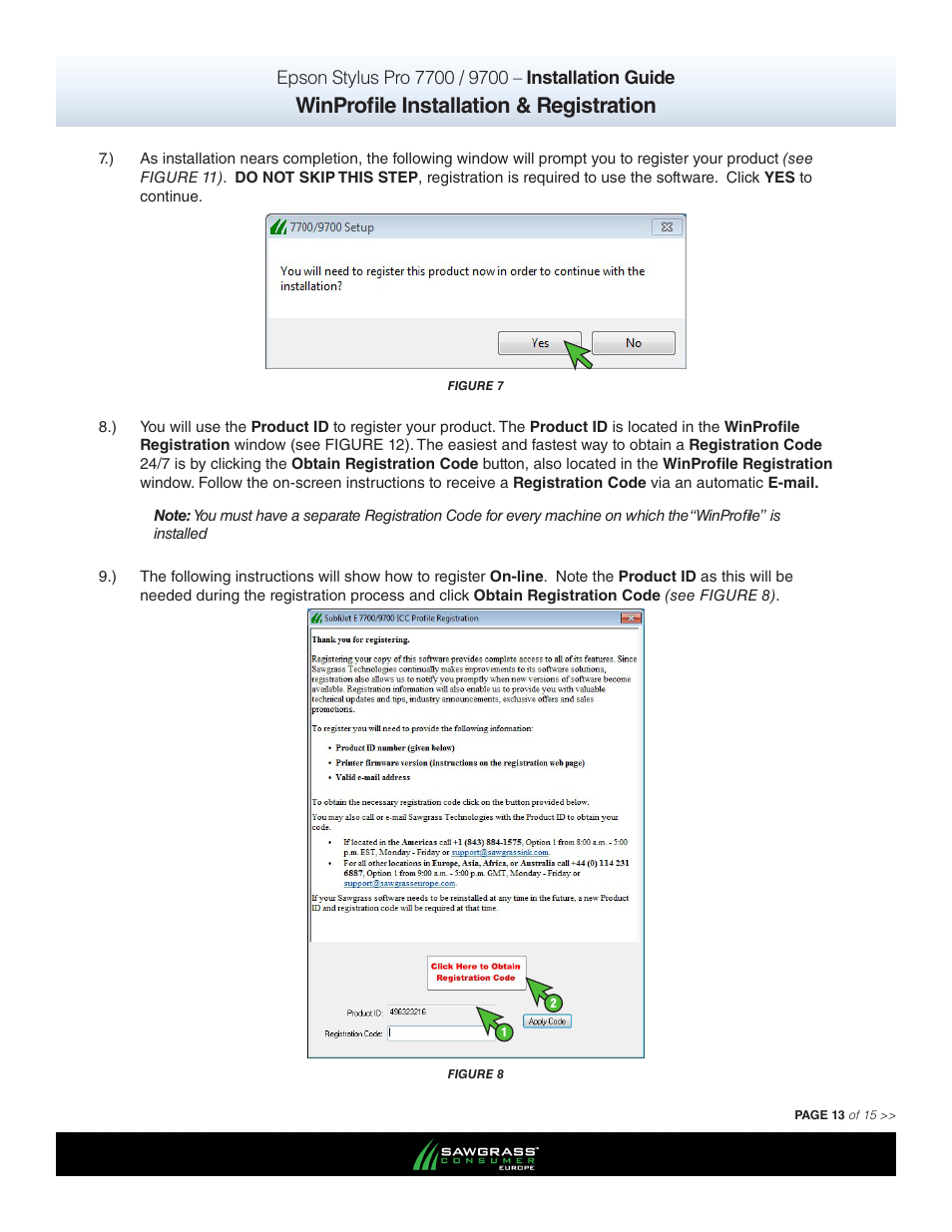 Winprofile installation & registration | Xpres SubliJet E Epson Stylus Pro 7900 (Windows ICC Profile Setup): Printer/Profile Installation Guide User Manual | Page 13 / 15
