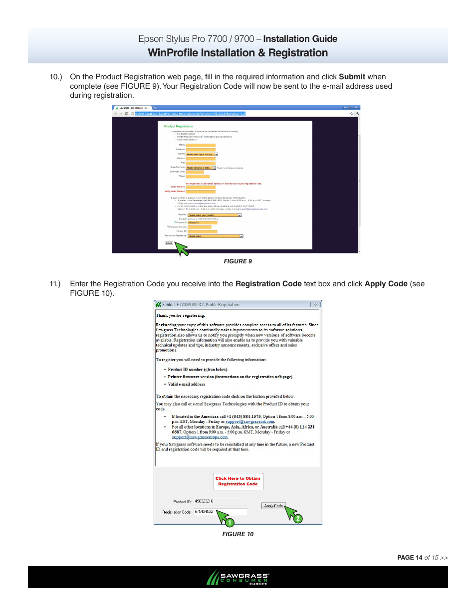 Winprofile installation & registration | Xpres SubliJet E Epson Stylus Pro 7900 (Windows ICC Profile Setup): Printer/Profile Installation Guide User Manual | Page 14 / 15