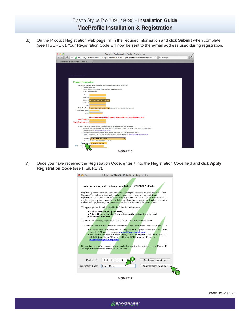 Macprofile installation & registration | Xpres SubliJet IQ Epson Stylus Pro 9890 - IQ Pro Photo (Mac ICC Profile Setup): Printer/Profile Installation Guide User Manual | Page 12 / 16