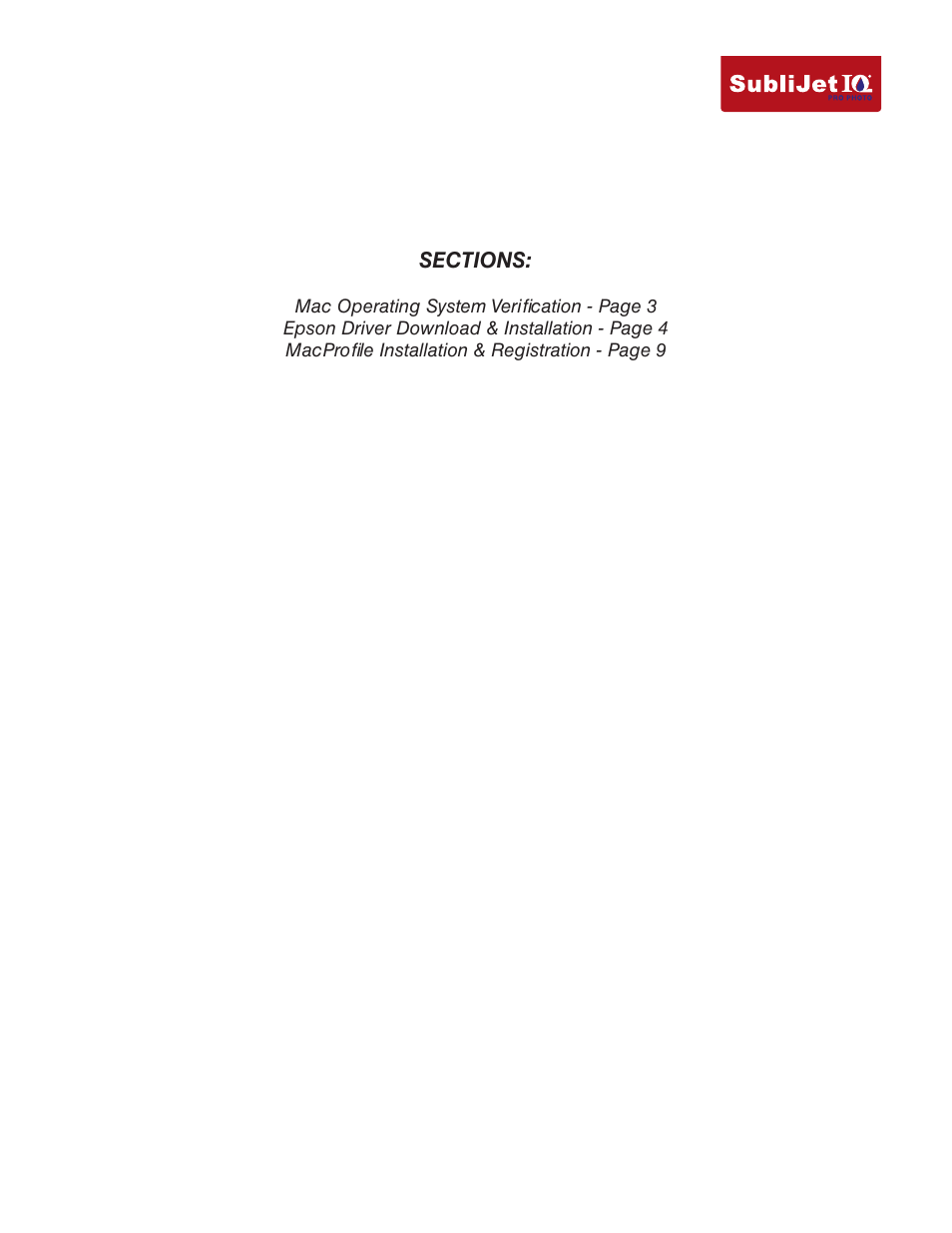 Xpres SubliJet IQ Epson Stylus Pro 9890 - IQ Pro Photo (Mac ICC Profile Setup): Printer/Profile Installation Guide User Manual | Page 2 / 16