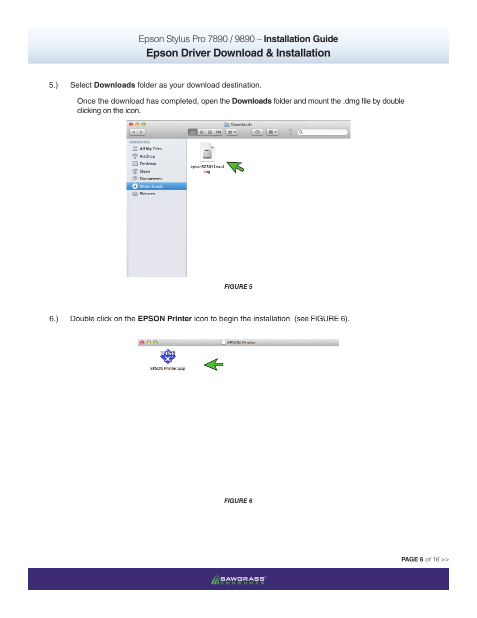 Epson driver download & installation | Xpres SubliJet IQ Epson Stylus Pro 9890 - IQ Pro Photo (Mac ICC Profile Setup): Printer/Profile Installation Guide User Manual | Page 6 / 16