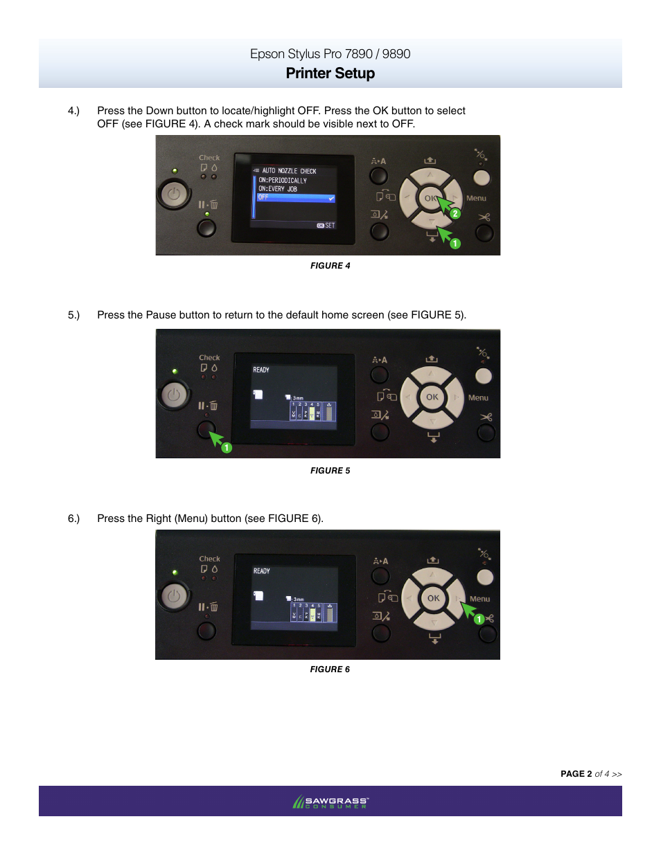 Printer setup | Xpres SubliJet IQ Epson Stylus Pro 9890 - IQ Pro Photo (Windows ICC Profile Setup): Printer Setup User Manual | Page 2 / 4