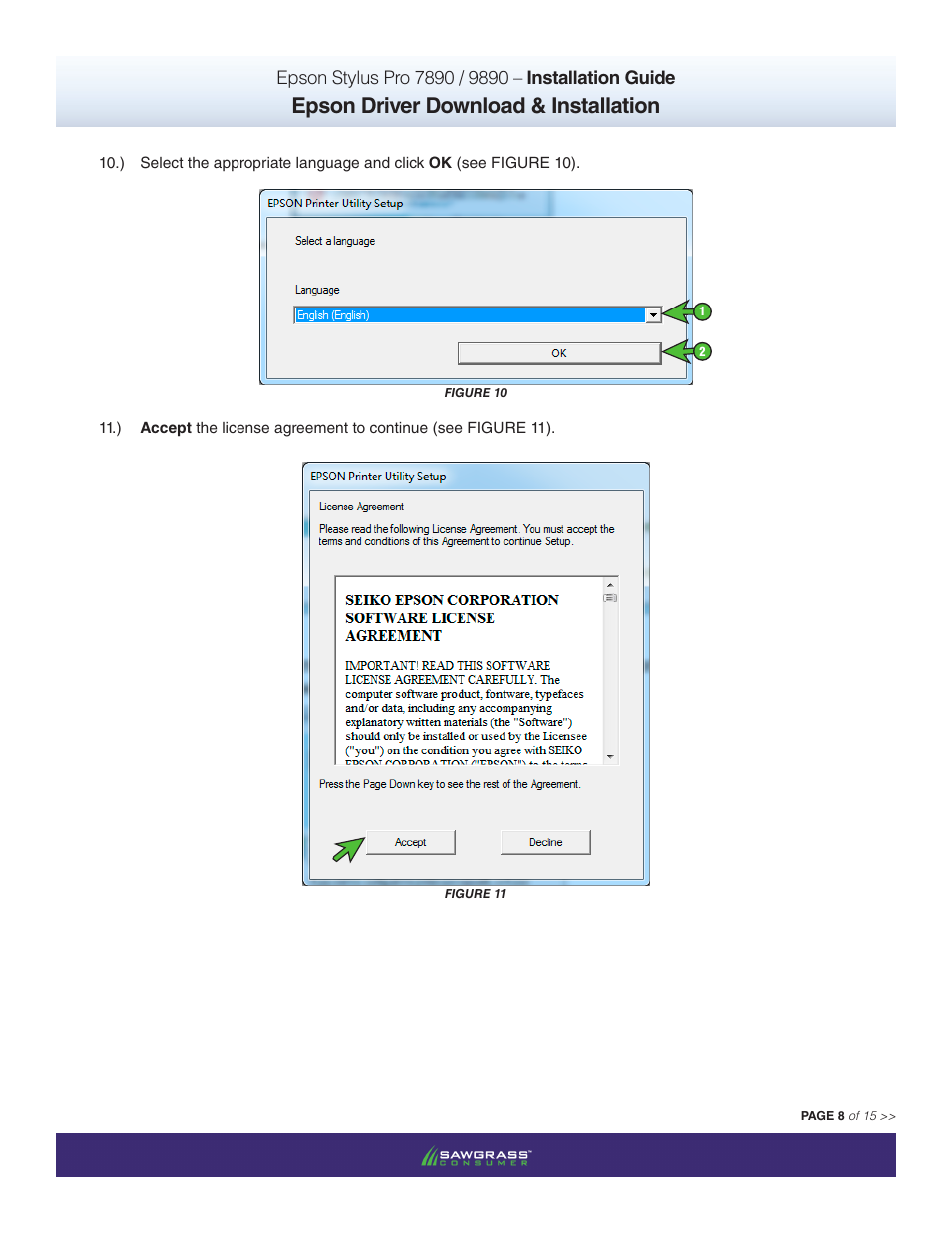 Epson driver download & installation | Xpres SubliJet IQ Epson Stylus Pro 9890 - IQ Pro Photo (Windows ICC Profile Setup): Printer/Profile Installation Guide User Manual | Page 8 / 15