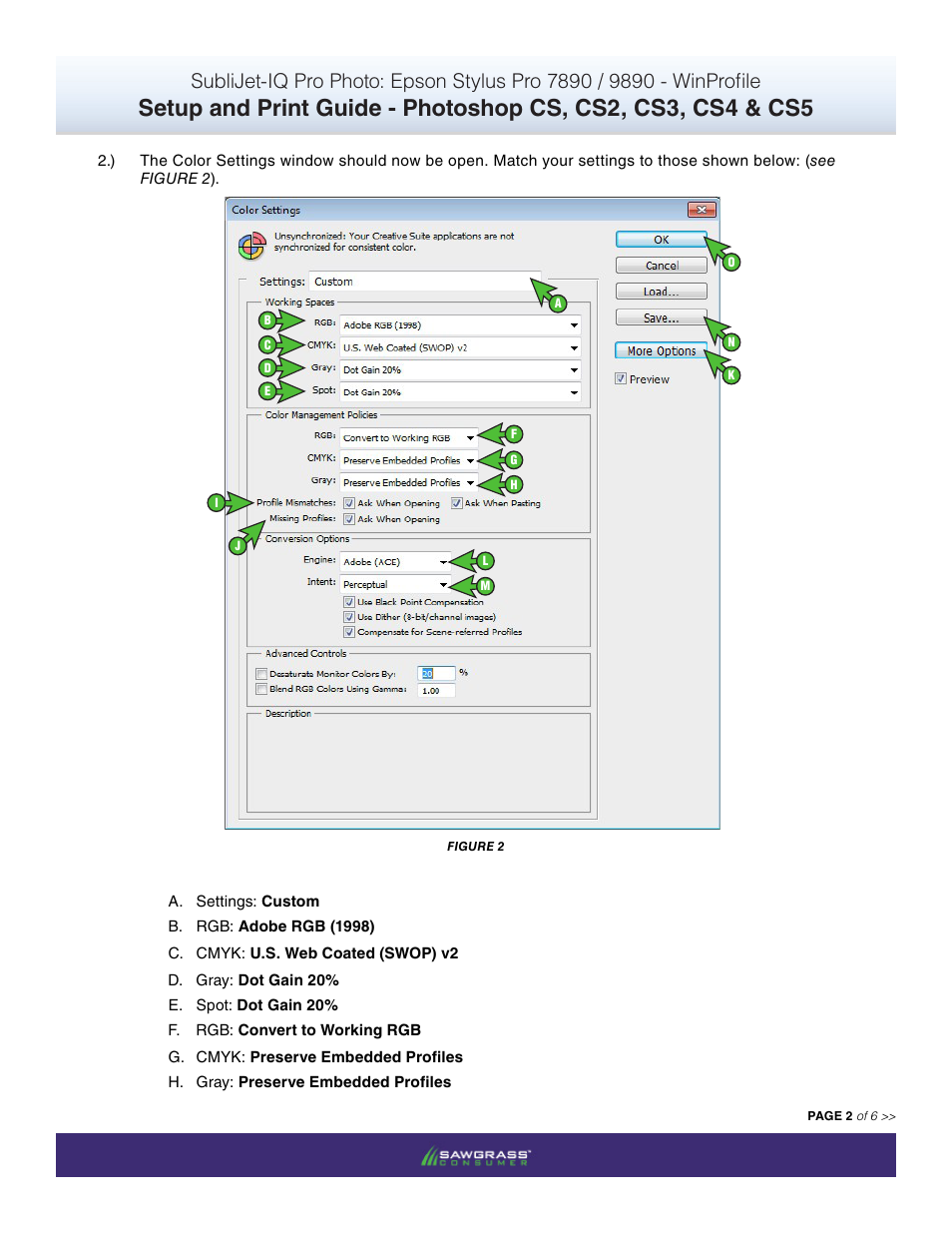 Xpres SubliJet IQ Epson Stylus Pro 9890 - IQ Pro Photo (Windows ICC Profile Setup): Print & Setup Guide Photoshop CS - CS5 User Manual | Page 2 / 6