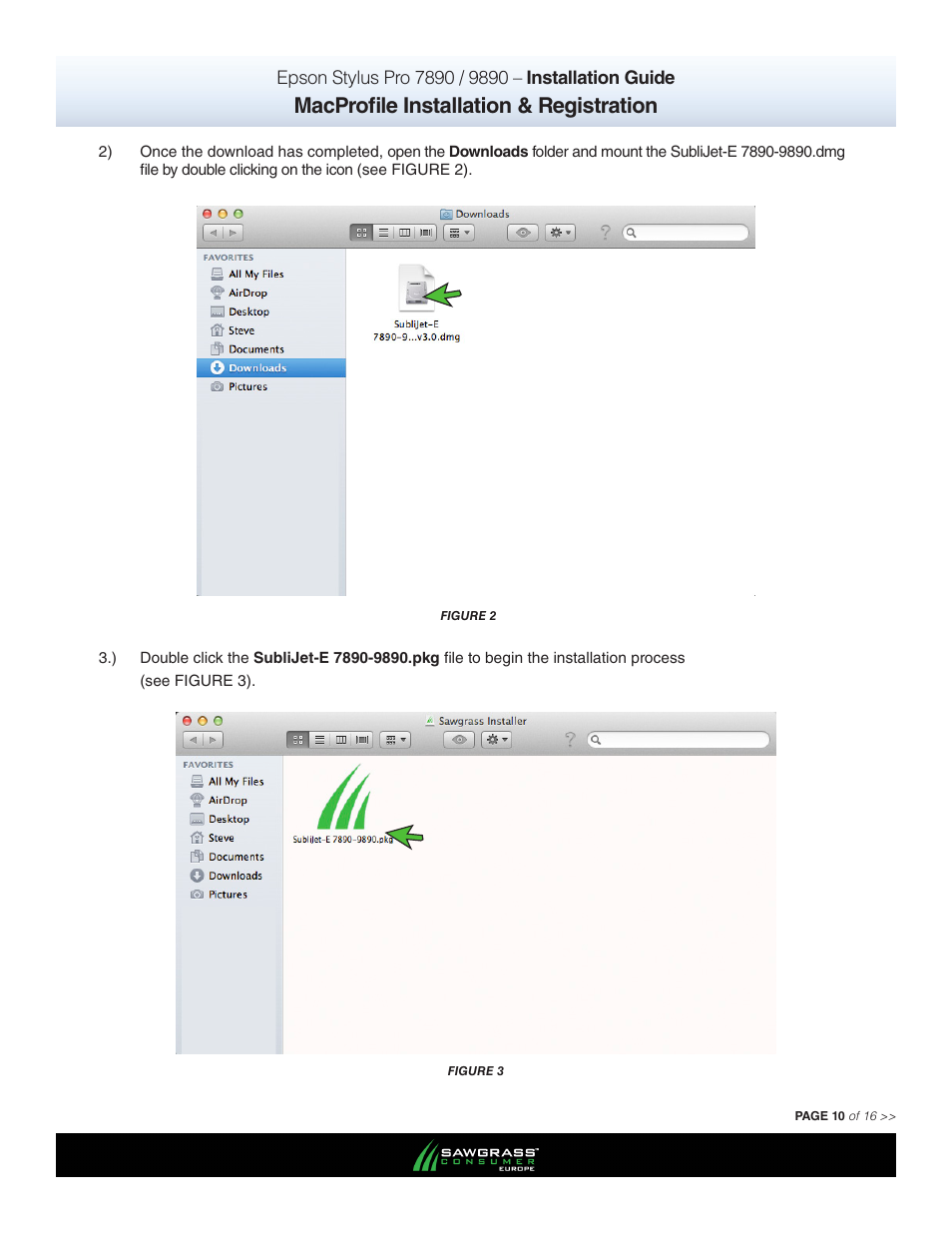 Macprofile installation & registration | Xpres SubliJet E Epson Stylus Pro 9890 (Mac ICC Profile Setup): Printer/Profile Installation Guide User Manual | Page 10 / 16