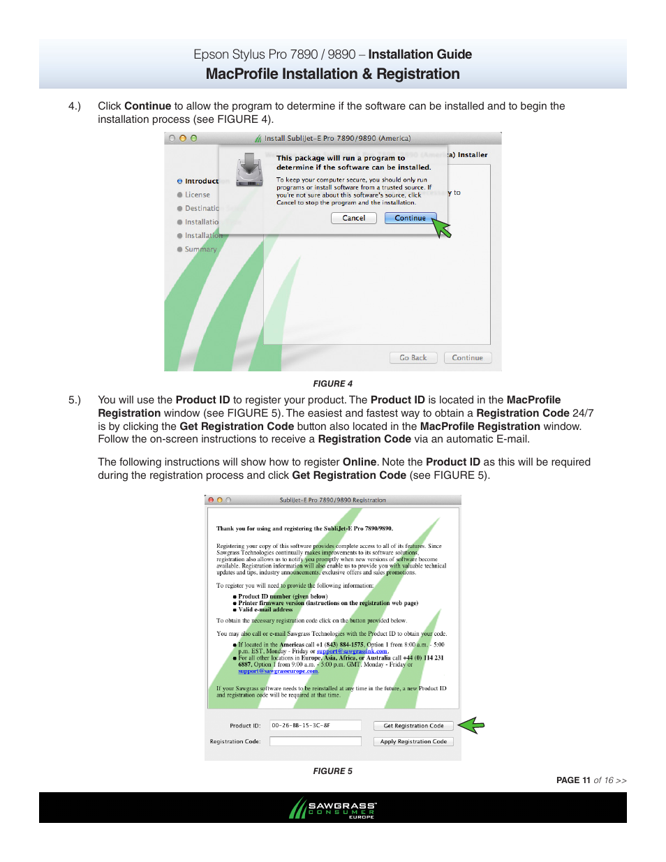 Macprofile installation & registration | Xpres SubliJet E Epson Stylus Pro 9890 (Mac ICC Profile Setup): Printer/Profile Installation Guide User Manual | Page 11 / 16