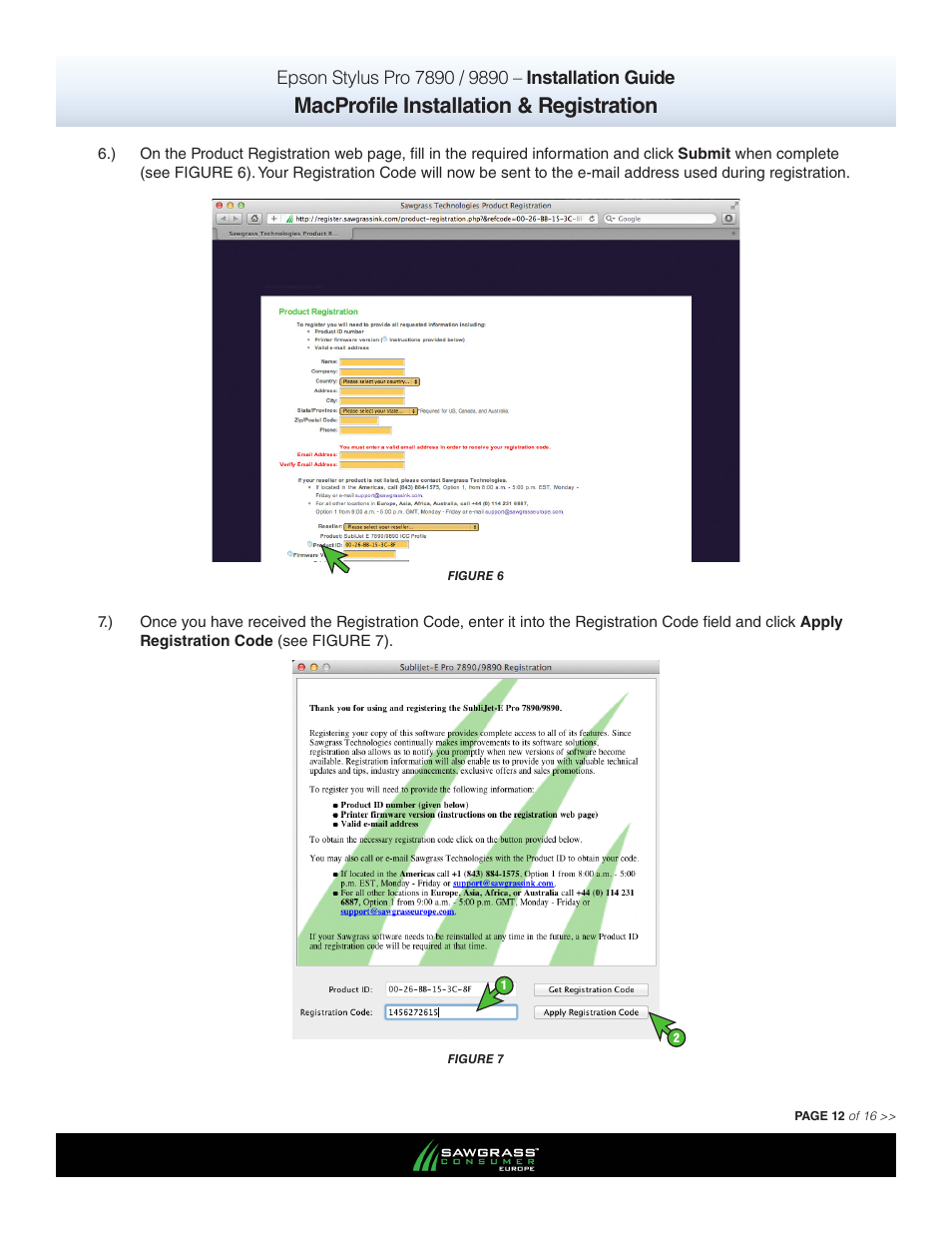Macprofile installation & registration | Xpres SubliJet E Epson Stylus Pro 9890 (Mac ICC Profile Setup): Printer/Profile Installation Guide User Manual | Page 12 / 16
