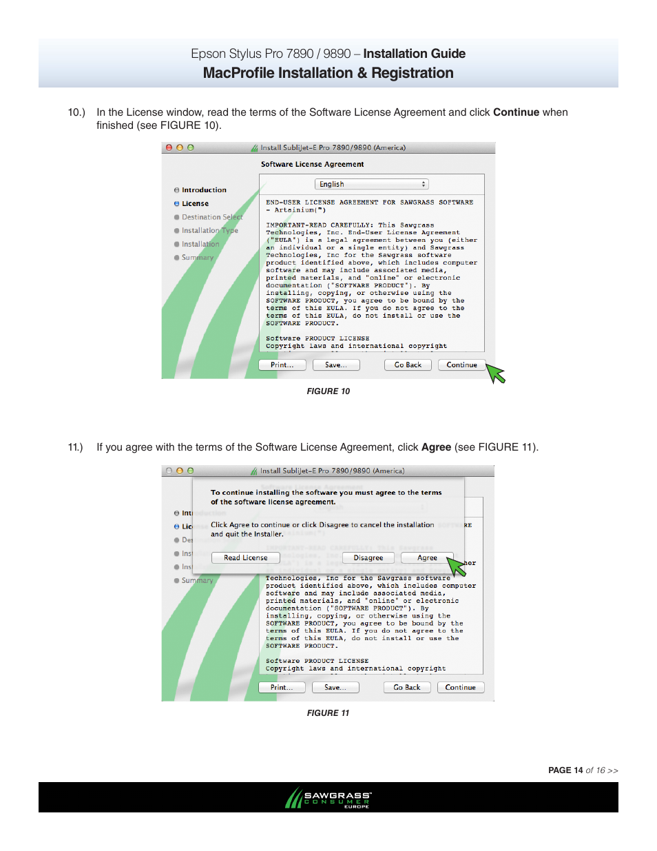 Macprofile installation & registration | Xpres SubliJet E Epson Stylus Pro 9890 (Mac ICC Profile Setup): Printer/Profile Installation Guide User Manual | Page 14 / 16