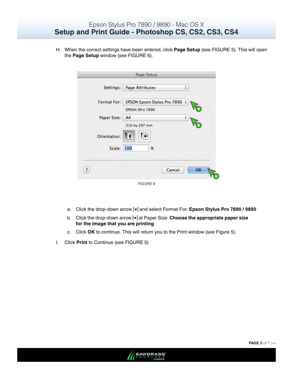 Xpres SubliJet E Epson Stylus Pro 9890 (Mac ICC Profile Setup): Print & Setup Guide Photoshop CS - CS4 User Manual | Page 5 / 7
