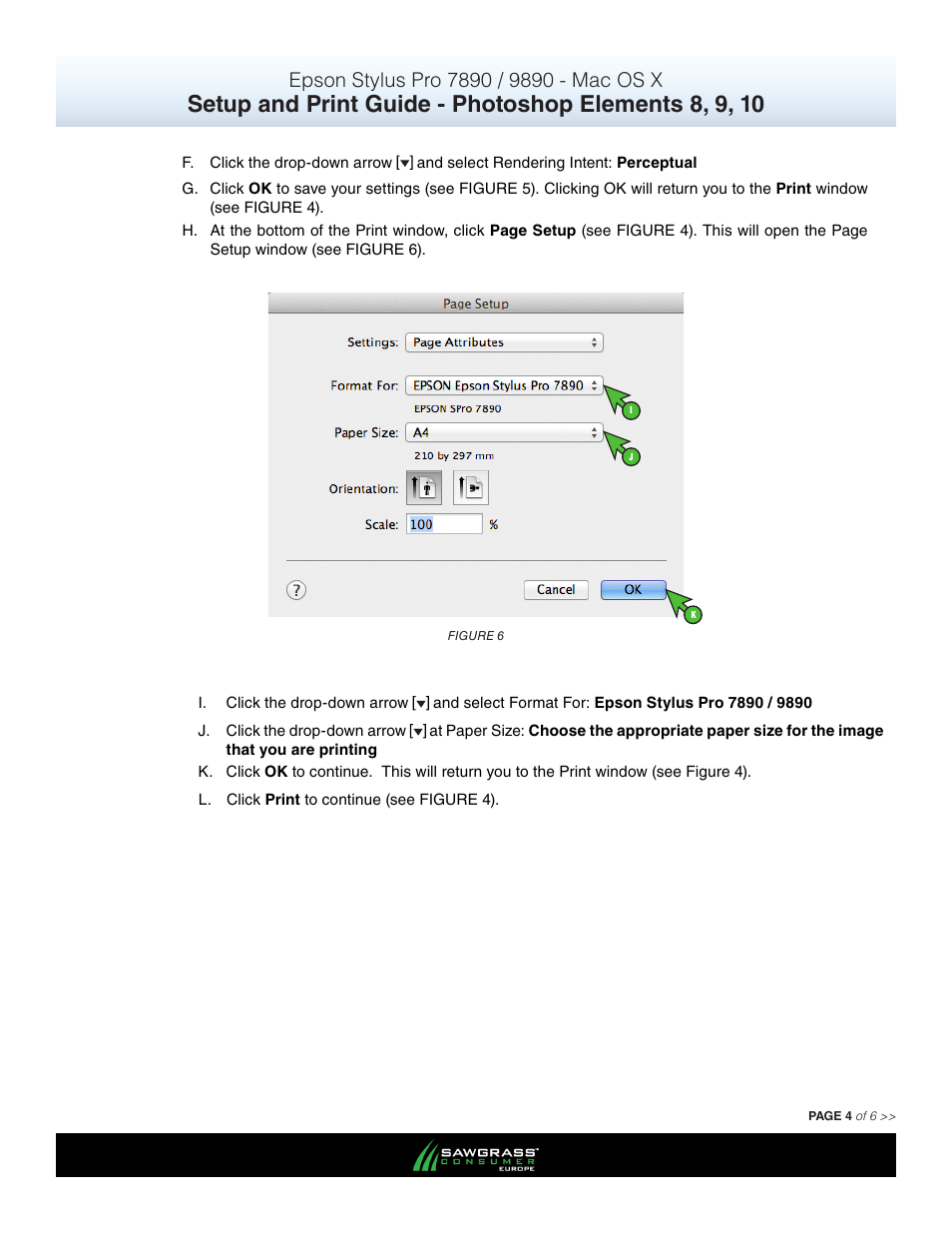 Xpres SubliJet E Epson Stylus Pro 9890 (Mac ICC Profile Setup): Print & Setup Guide Photoshop Elements 8 - 10 User Manual | Page 4 / 6