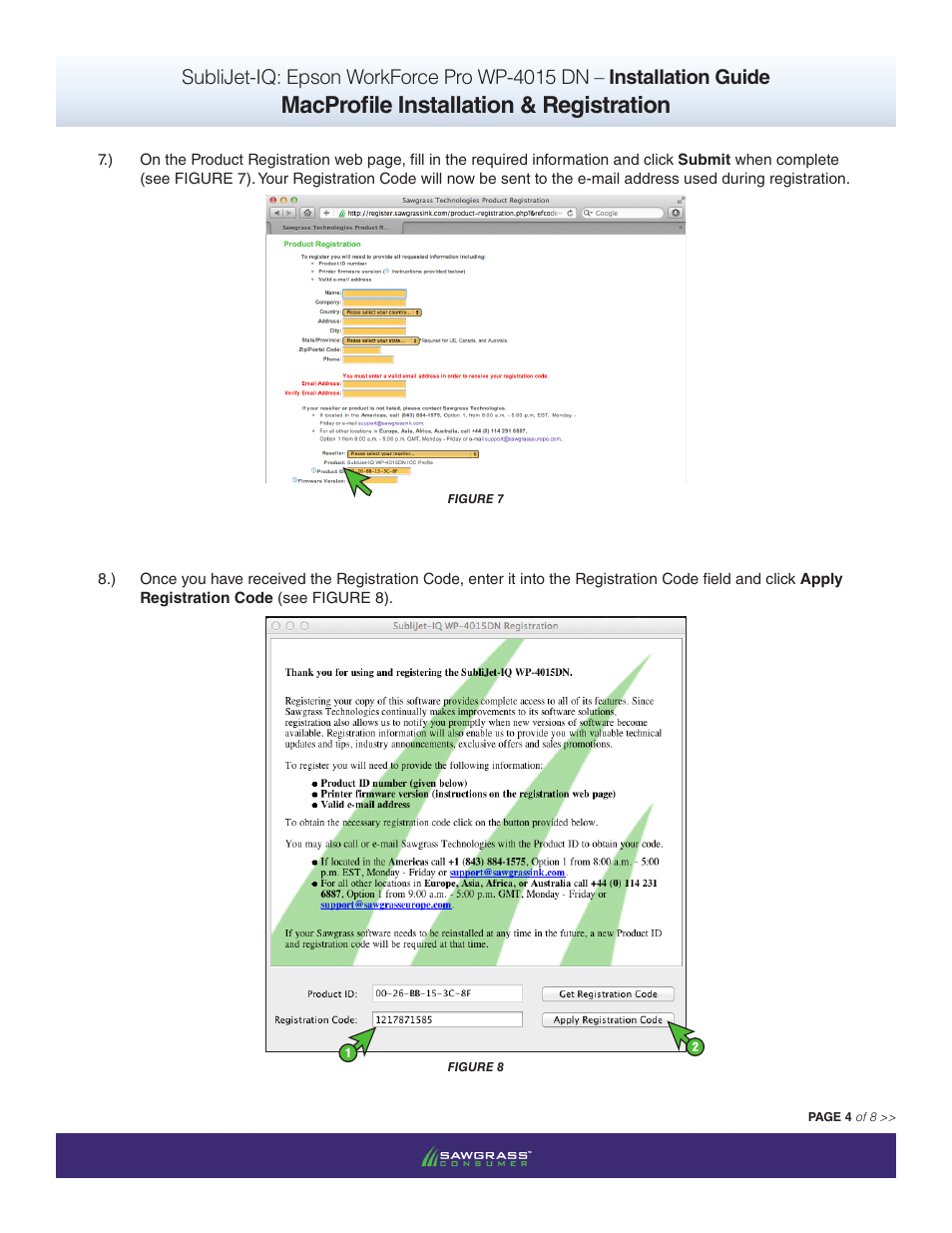Macprofile installation & registration | Xpres SubliJet IQ Epson WP-4015 (Mac ICC Profile Setup): Printer/Profile Installation Guide User Manual | Page 13 / 17