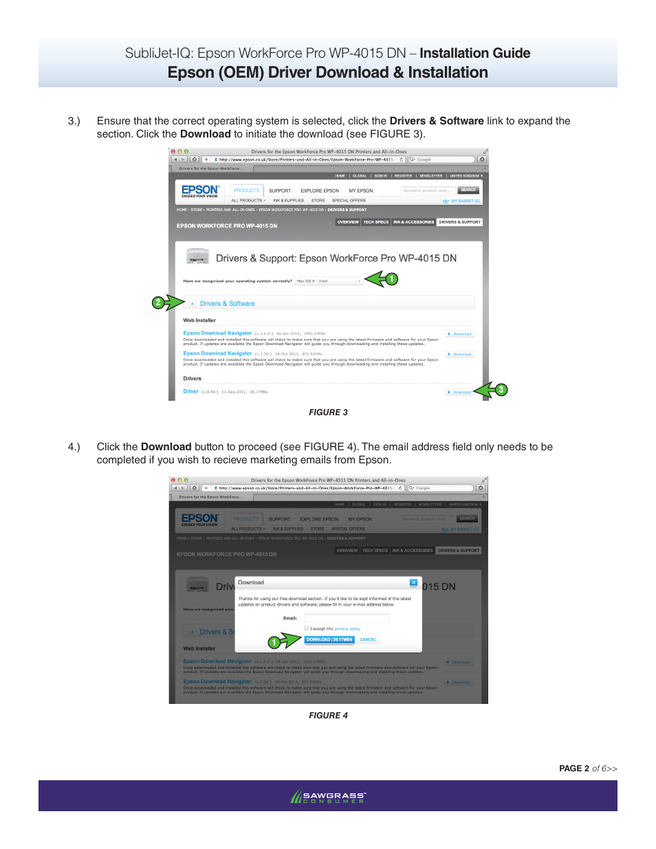 Epson (oem) driver download & installation | Xpres SubliJet IQ Epson WP-4015 (Mac ICC Profile Setup): Printer/Profile Installation Guide User Manual | Page 5 / 17