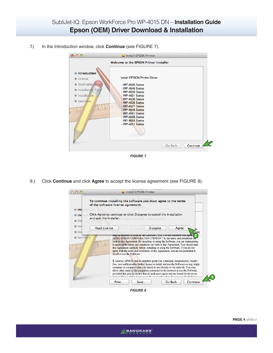 Epson (oem) driver download & installation | Xpres SubliJet IQ Epson WP-4015 (Mac ICC Profile Setup): Printer/Profile Installation Guide User Manual | Page 7 / 17