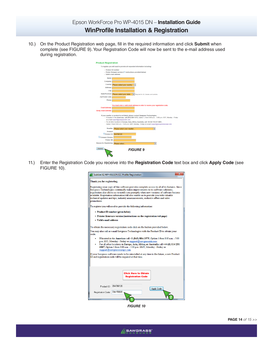 Winprofile installation & registration | Xpres SubliJet IQ Epson WP-4015 (Windows ICC Profile Setup): Printer/Profile Installation Guide User Manual | Page 14 / 15