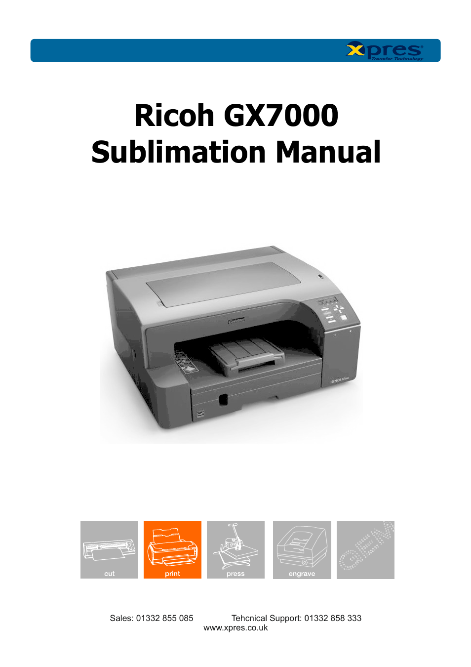 Xpres Subli Print Ricoh GX7000 User Manual | 25 pages