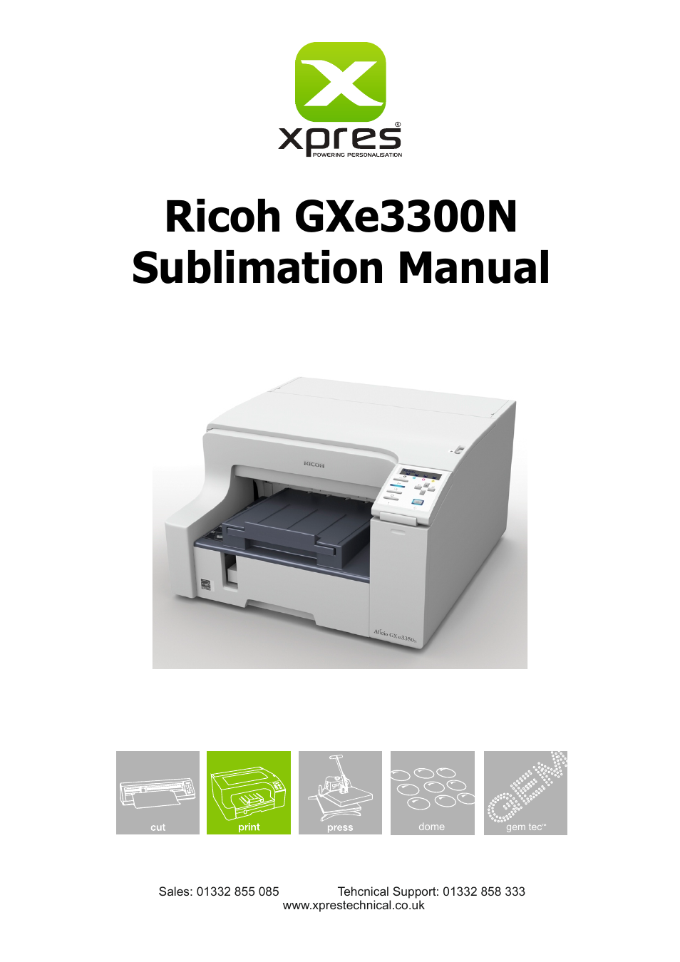 Xpres Subli Print Ricoh GXe3300N User Manual | 25 pages