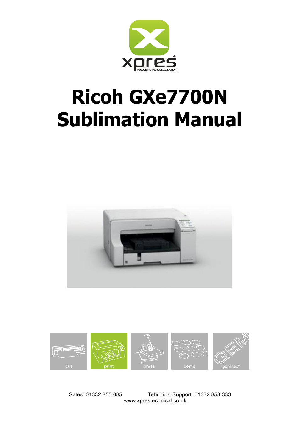 Xpres Subli Print Ricoh GXe7700N User Manual | 25 pages