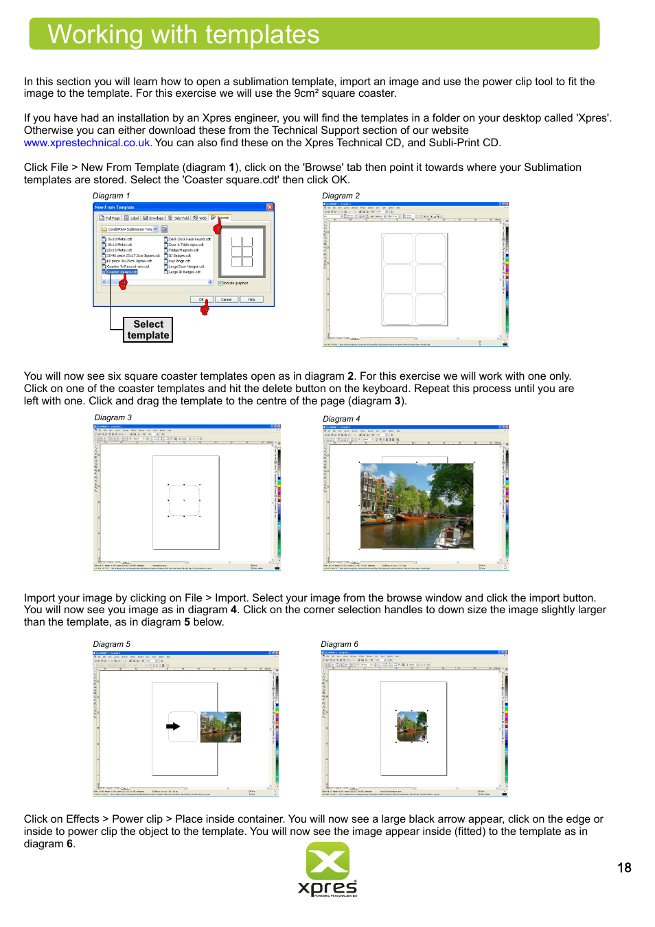 Working with templates | Xpres Subli Print Ricoh GXe7700N User Manual | Page 20 / 25