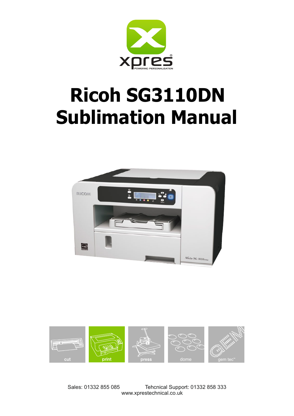 Xpres Subli Print Ricoh SG3110DN User Manual | 25 pages