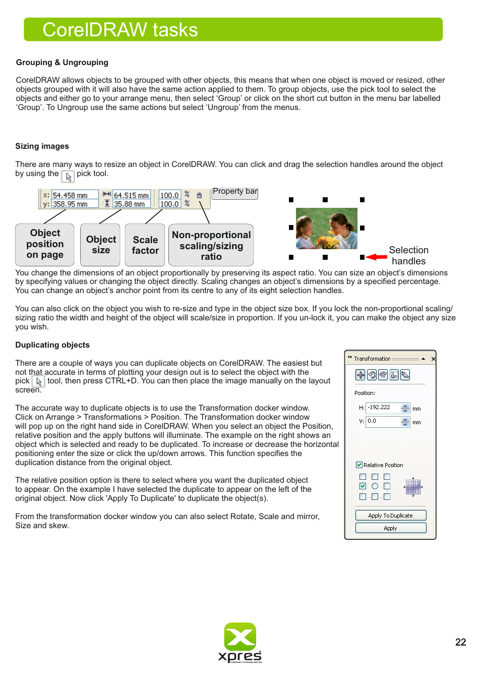 Coreldraw tasks | Xpres Subli Print Ricoh SG3110DN User Manual | Page 24 / 25