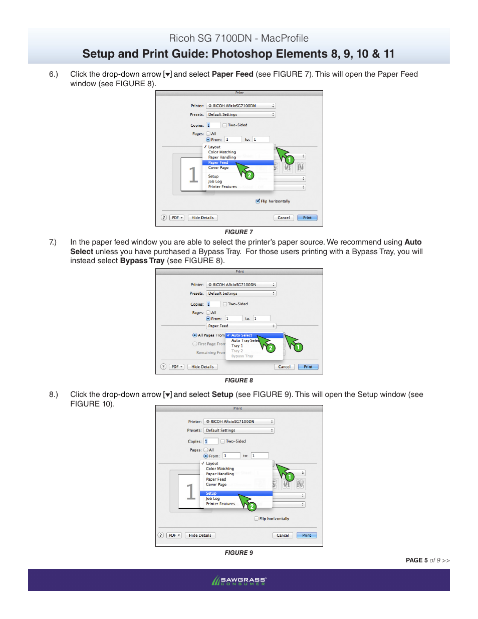 Ricoh sg 7100dn - macprofile | Xpres SubliJet R Ricoh SG7100DN (Mac ICC Profile Setup): Print & Setup Guide Photoshop Elements 8 - 10 User Manual | Page 5 / 9