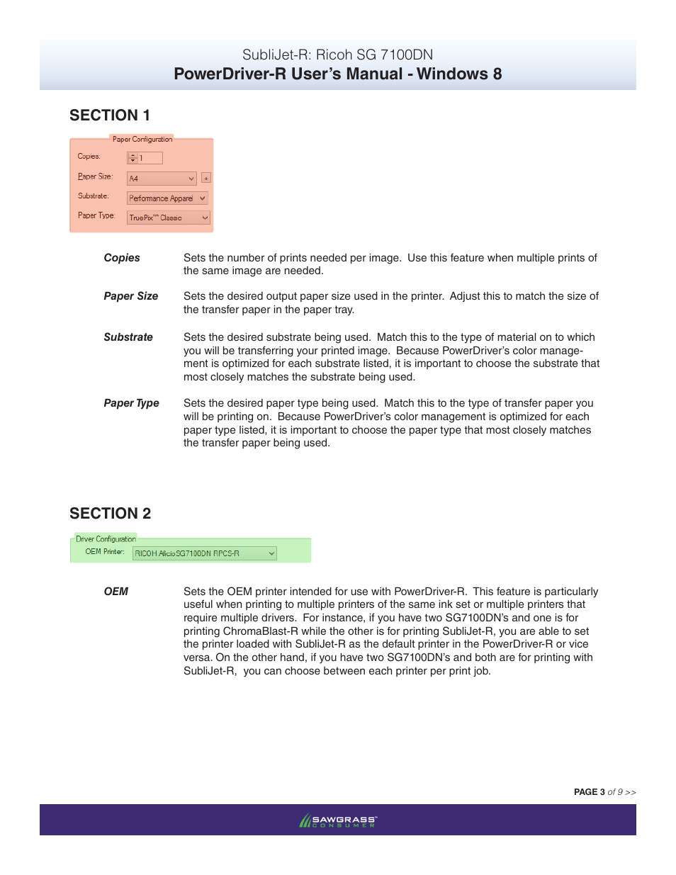 Powerdriver-r user’s manual - windows 8, Sublijet-r: ricoh sg 7100dn | Xpres SubliJet R Ricoh SG7100DN (Windows Power Driver Setup): Power Driver User Manual for Windows 8 User Manual | Page 4 / 10