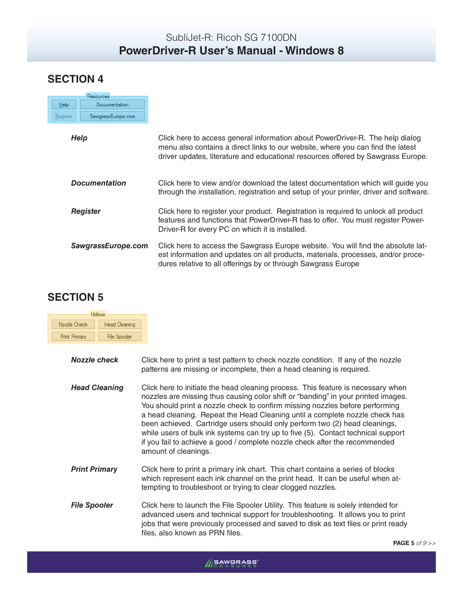 Powerdriver-r user’s manual - windows 8, Sublijet-r: ricoh sg 7100dn | Xpres SubliJet R Ricoh SG7100DN (Windows Power Driver Setup): Power Driver User Manual for Windows 8 User Manual | Page 6 / 10