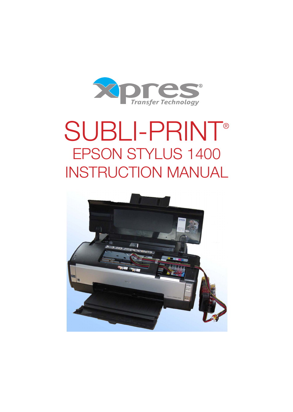 Xpres Subli-Print Epson 1400: Manual User Manual | 9 pages
