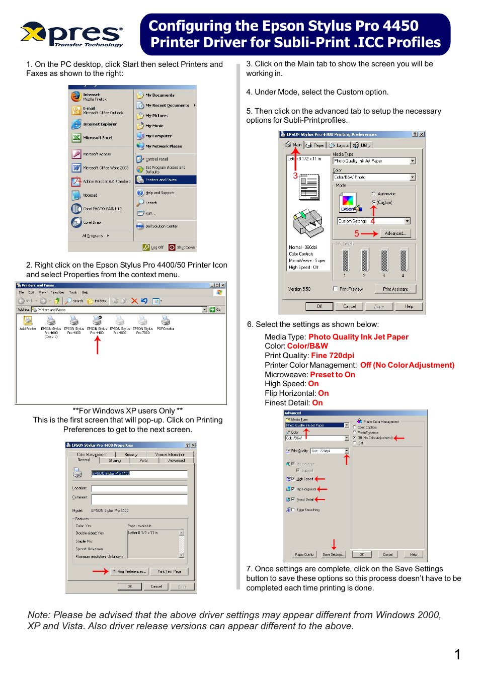 Xpres Subli-Print Epson 4450 Pro: Manual User Manual | Page 3 / 13