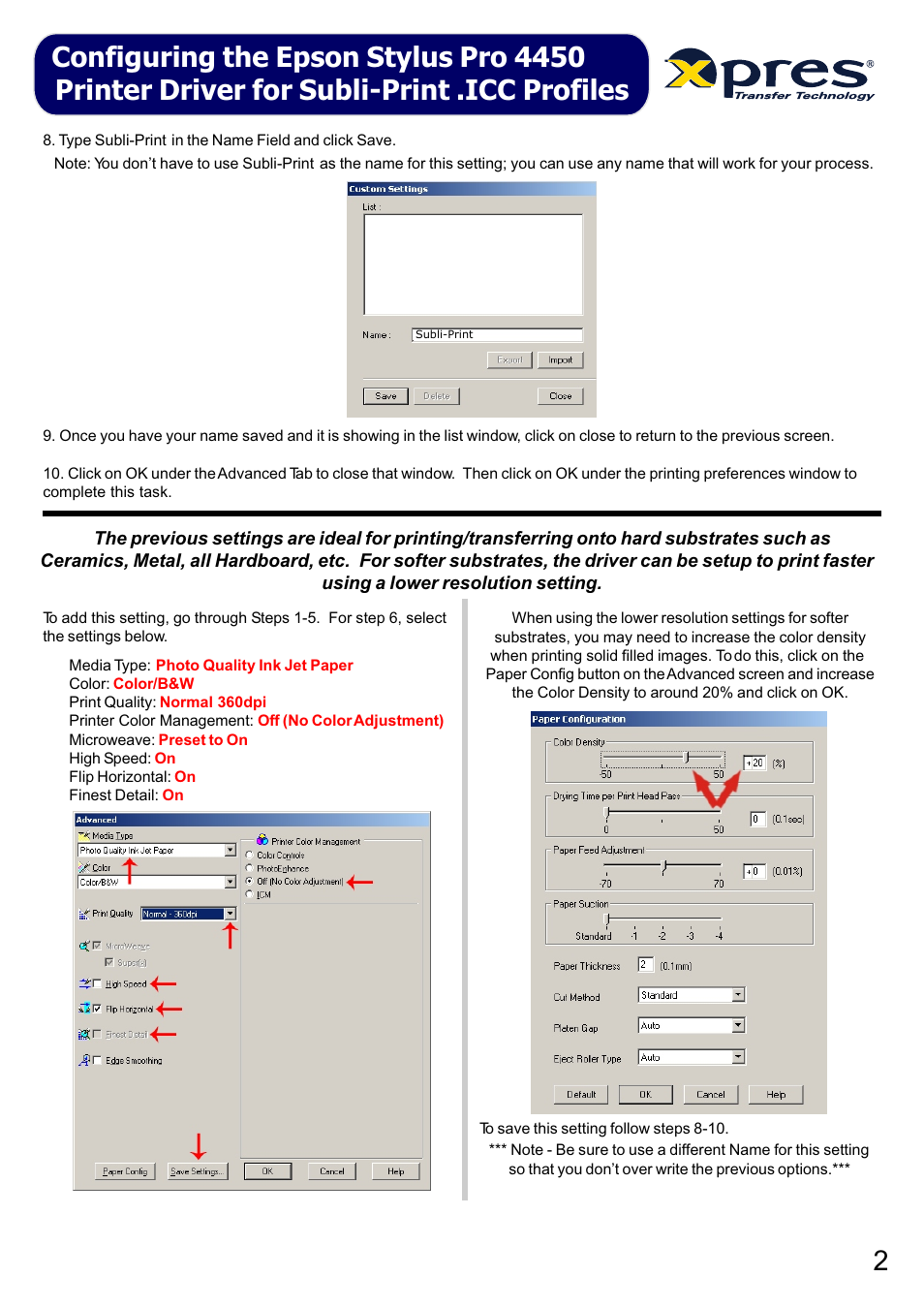 Xpres Subli-Print Epson 4450 Pro: Manual User Manual | Page 4 / 13