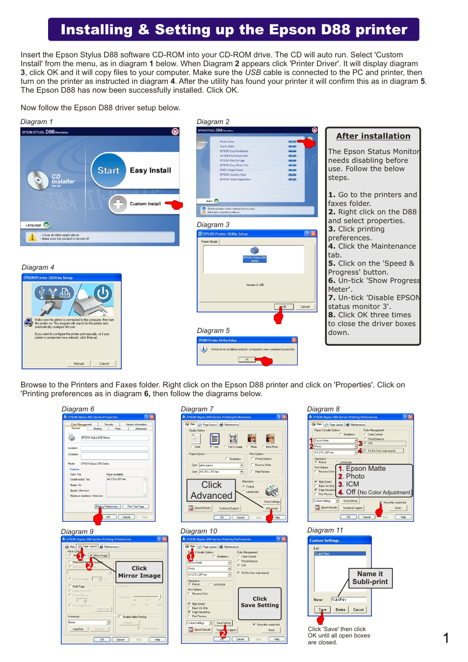 Xpres Subli-Print Epson D88: CorelDRAW 10 onwards instructions User Manual | 3 pages