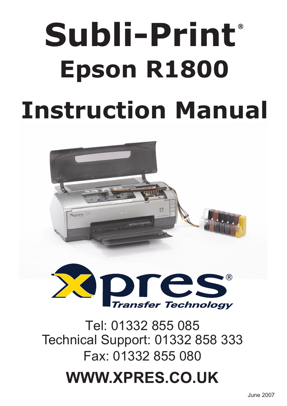 Xpres Subli-Print Epson R1800: Manual User Manual | 19 pages