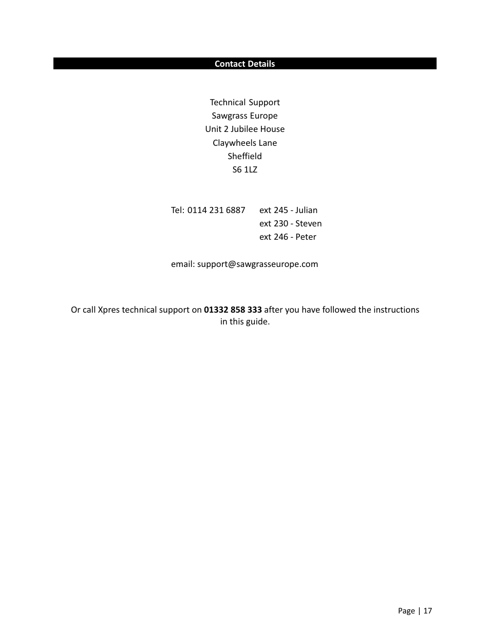 Xpres Subli-Print Epson R1800: Feeder System Troubleshooting Guide User Manual | Page 17 / 17