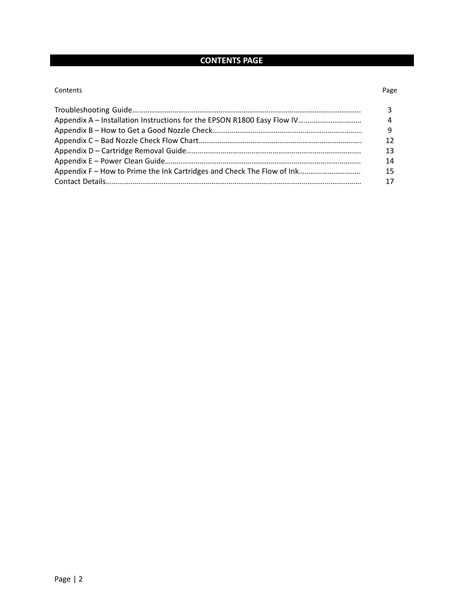 Xpres Subli-Print Epson R1800: Feeder System Troubleshooting Guide User Manual | Page 2 / 17