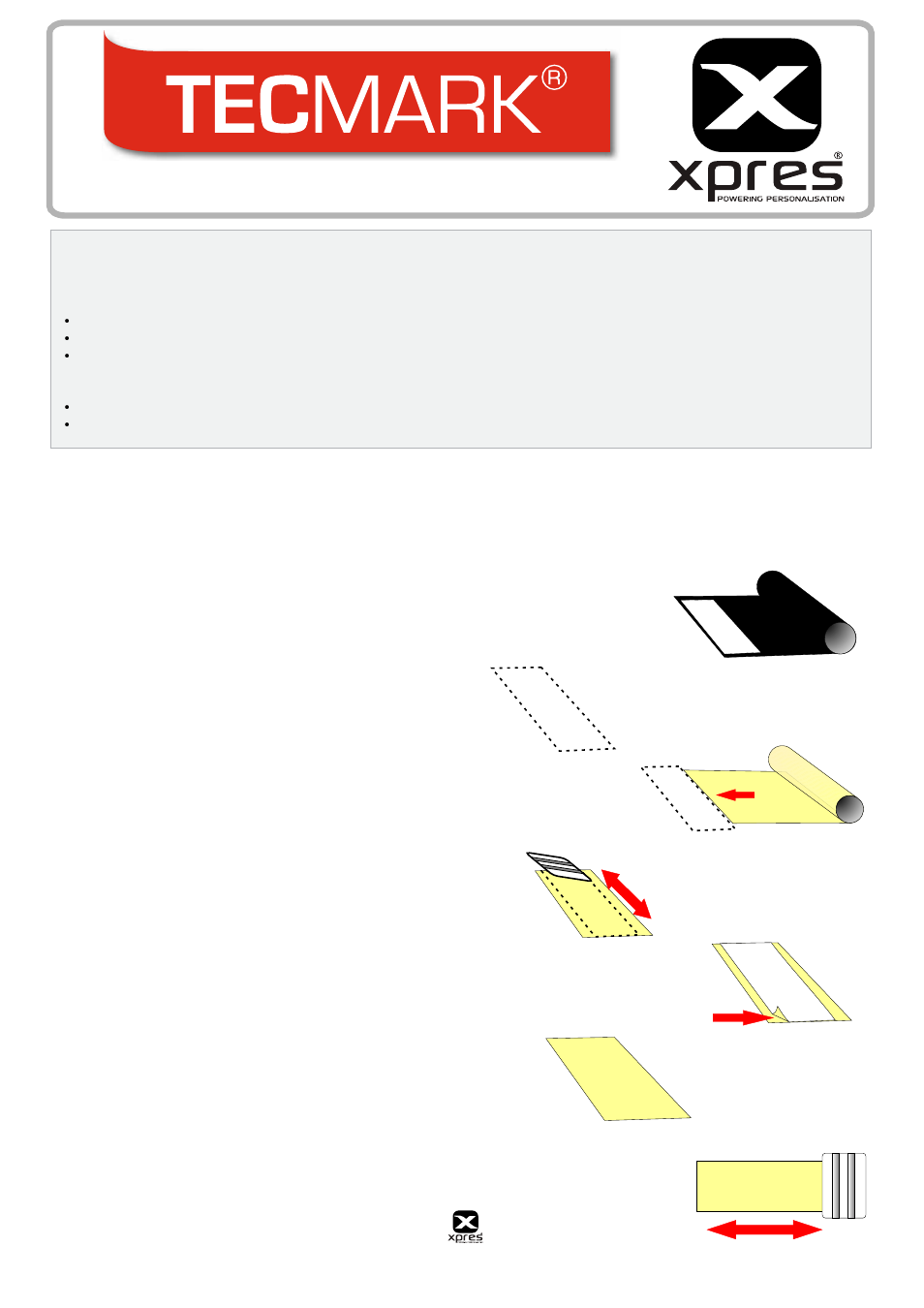 Xpres TECMARK Digital Sign Vinyls User Manual | 1 page