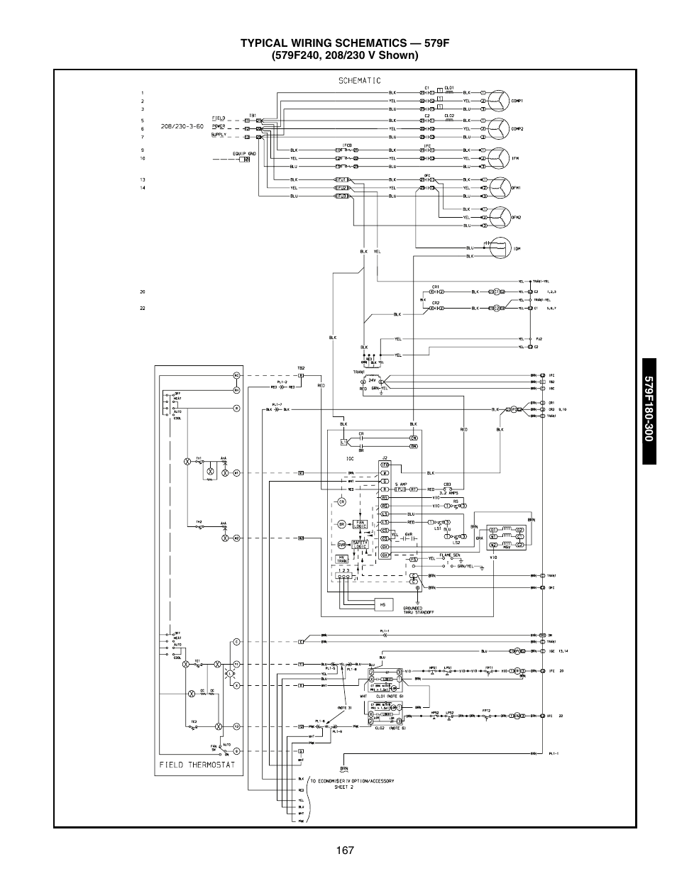 Typical wiring schematics, Typical wiring schematics -170 | Bryant 581A/B User Manual | Page 167 / 268