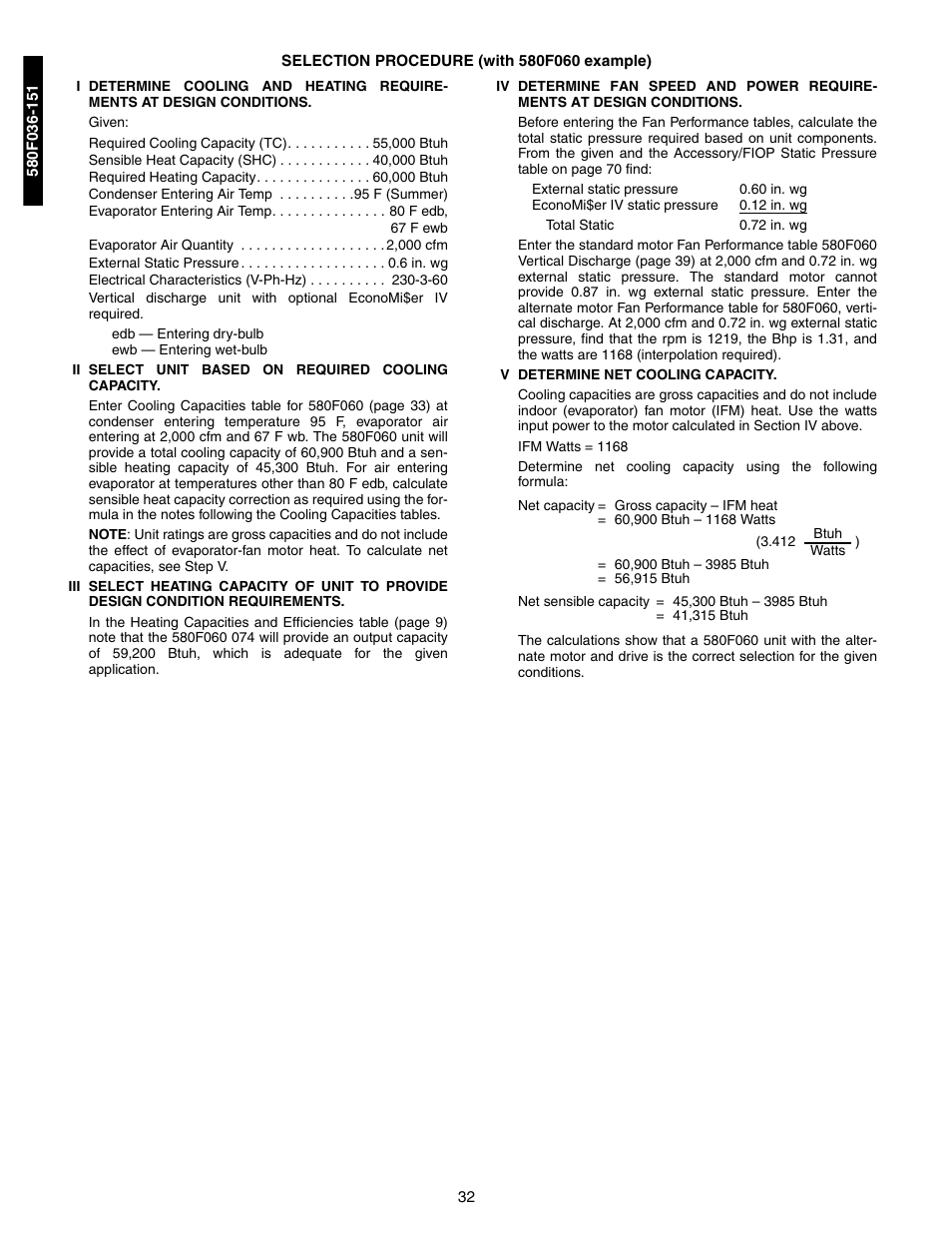 Selection procedure | Bryant 581A/B User Manual | Page 32 / 268