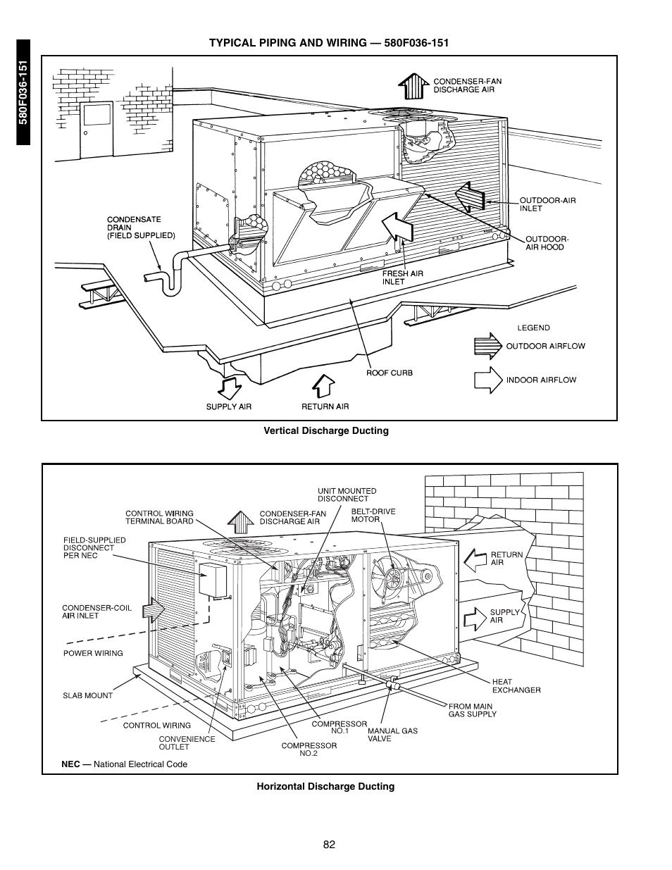 Typical piping wiring, Typical piping and wiring | Bryant 581A/B User Manual | Page 82 / 268