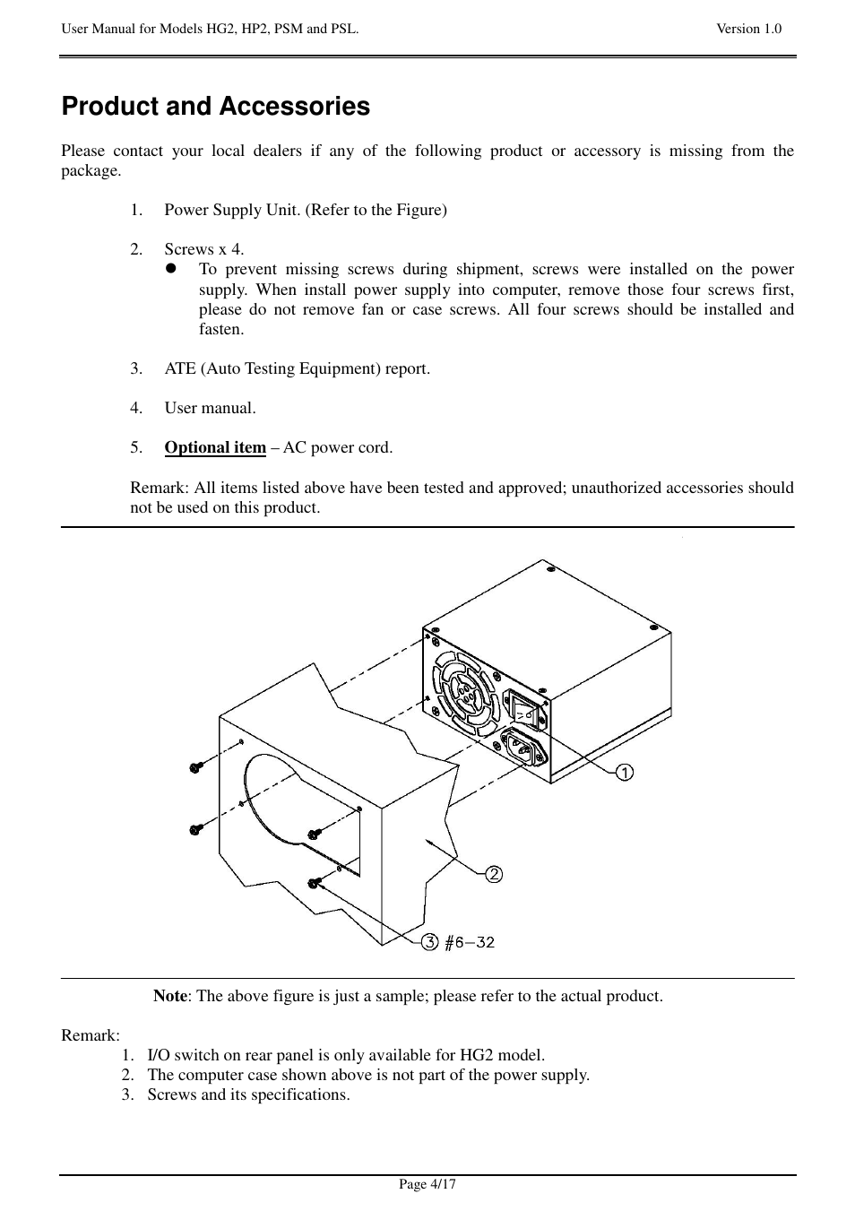 Product and accessories | Zippy HG2-6400P User Manual | Page 4 / 17