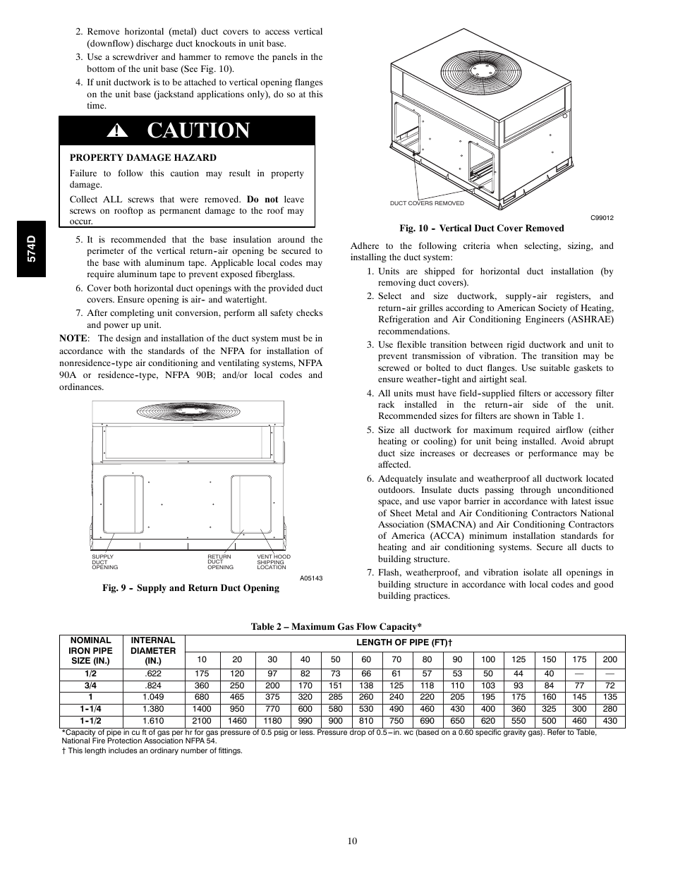 Caution | Bryant 574D User Manual | Page 10 / 32