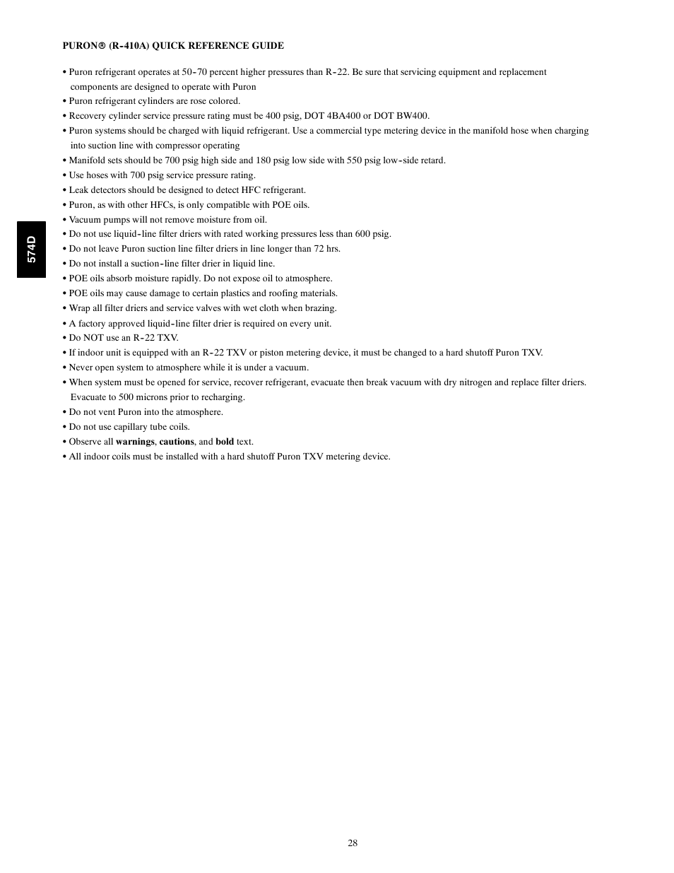 Bryant 574D User Manual | Page 28 / 32